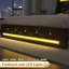 Cadre de lit double avec lumières DEL, cadre de lit rembourré avec station de charge, lit plateforme avec tête de lit à losanges, lattes en bois, aucun sommier requis, silencieux, assemblage facile, noir-62001559-62001556