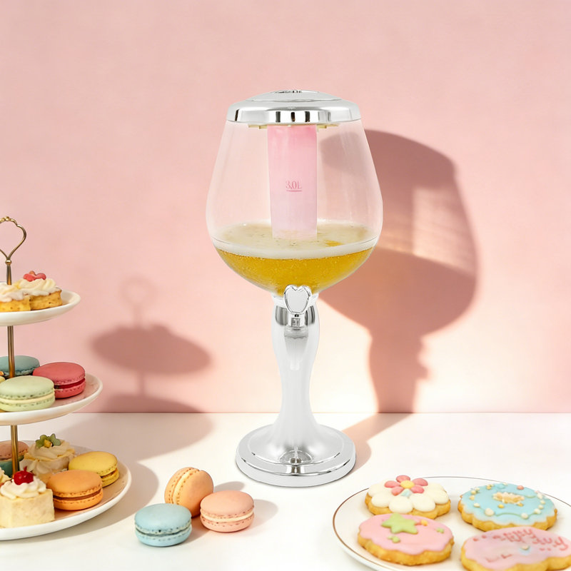 Distributeur de boissons 3L avec tube à glace, distributeur de bière de table pour bar et fêtes