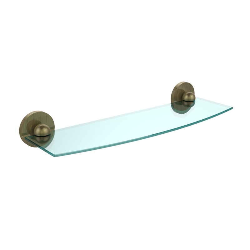 Goble Bracket Shelf, Antique Brass, 18"