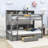 Fiquett Kids Twin Over Twin Bunk Bed with Drawers-423636672