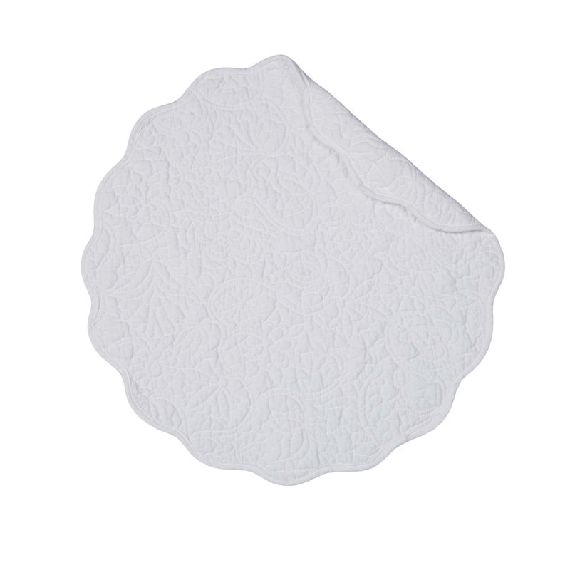 Ensemble de 6 napperons Christiana, Blanc