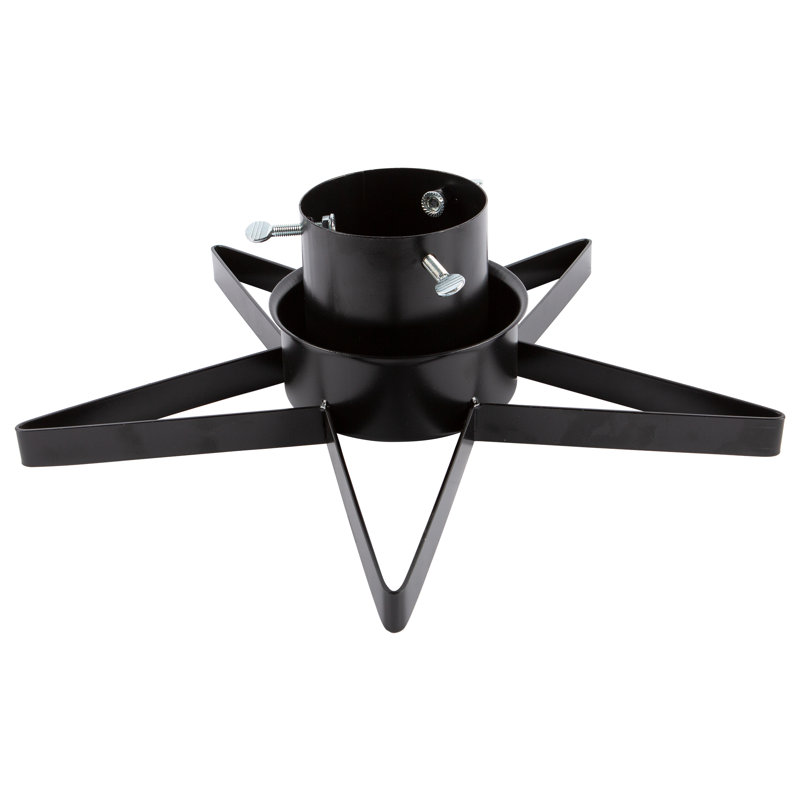 Steel Artificial Tree Stand For Max. Tree Height Under 6 Ft., 13.5cm H x 45cm W x 45cm D, Black