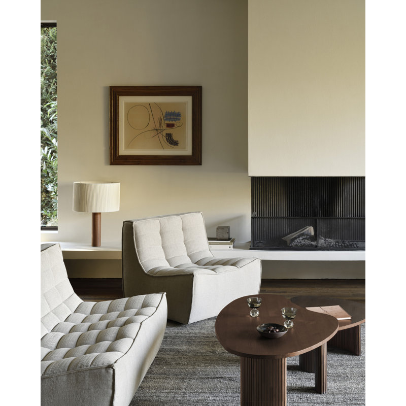 N701 Modular Sofa Set - Combo Left - 1 Seater + 2 Seater + 90° Square Corner, Dark Gray Polyester Blend