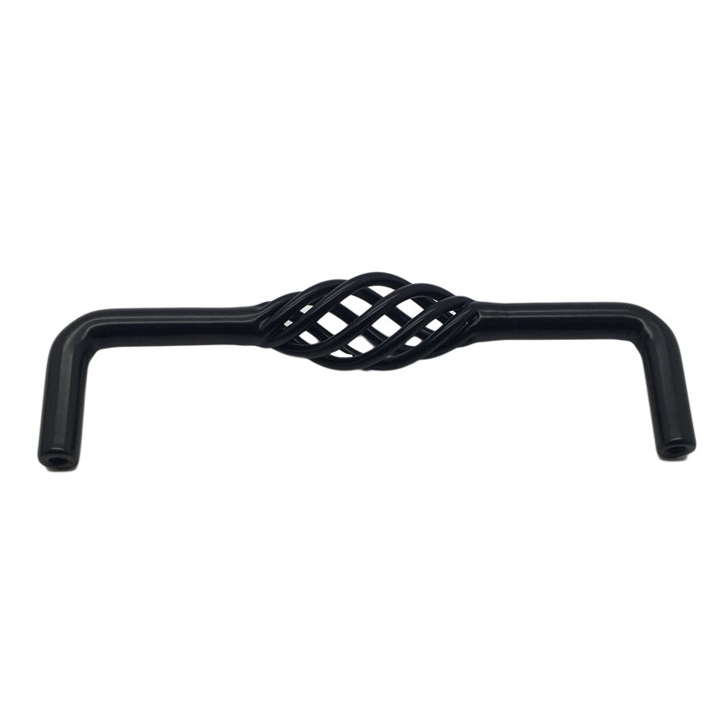 Handle Metal Birdcage Pull Multipack, 1.7" H x 4" W x 0.86" D, Black