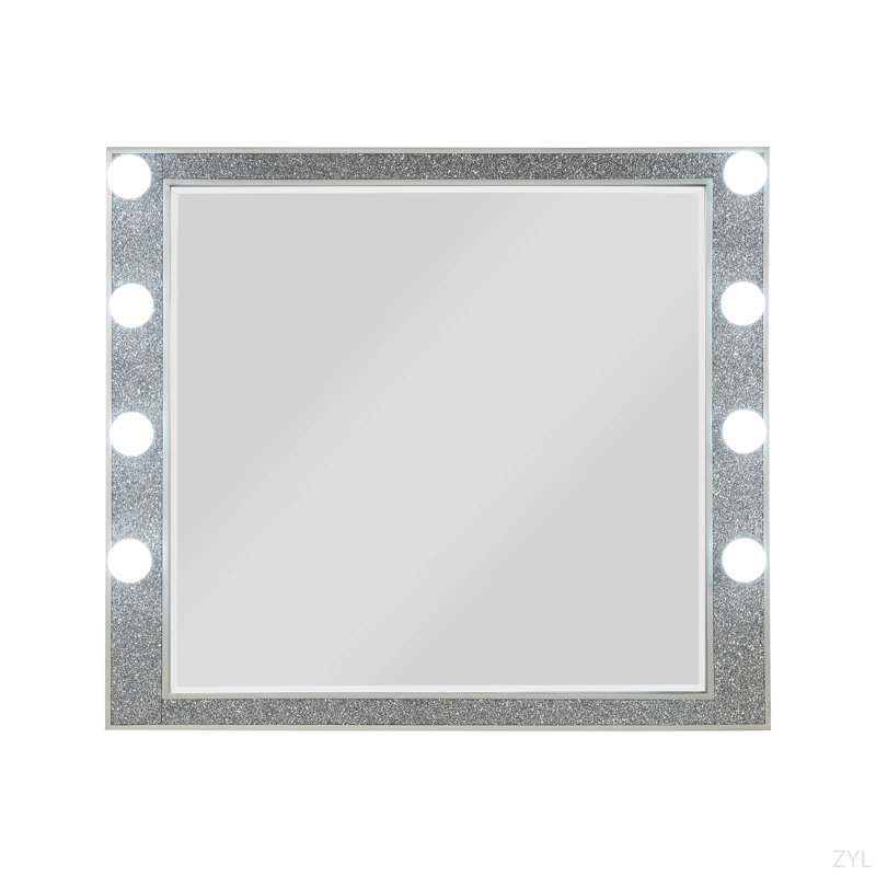 Miroir avec finition miroir et champagne