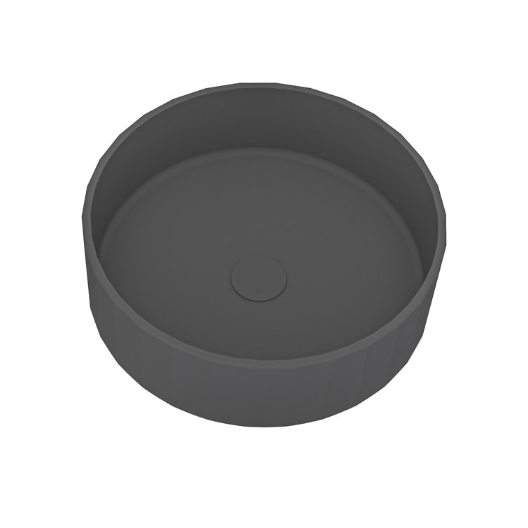 CASAINC Maple 17'' Concrete Circular Bathroom Sink