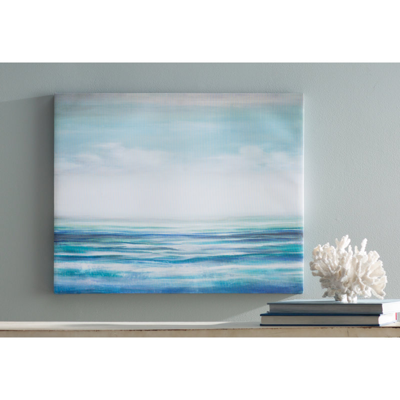 " Blue Ocean Sunset ", 16" x 20" x 1.5", Wrapped Canvas
