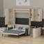 Lit escamotable avec rangement hydraulique, canapé, tablettes et tiroirs Murphy-643114497