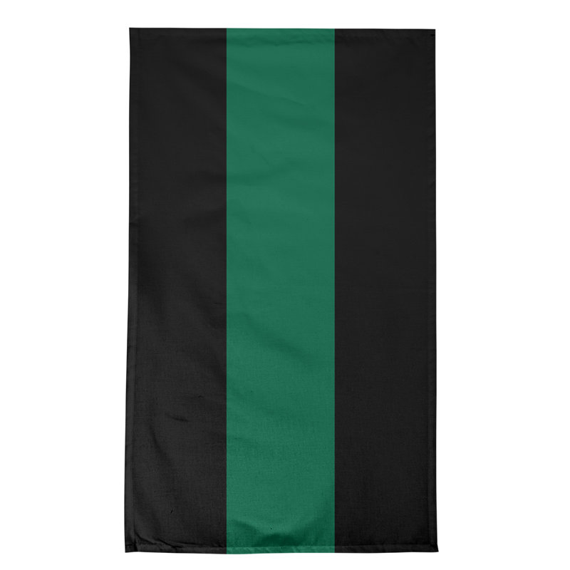 Serviette de thé hockey Anaheim, Noir / vert victorieux / noir, Sergé de coton