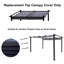 Auvent de remplacement pour pergola d'extérieur 10 pi x 10 pi -, Résistant, Hydrofuge, Installation simple, Gris rétractable gris, Protégé, Eau, Installation