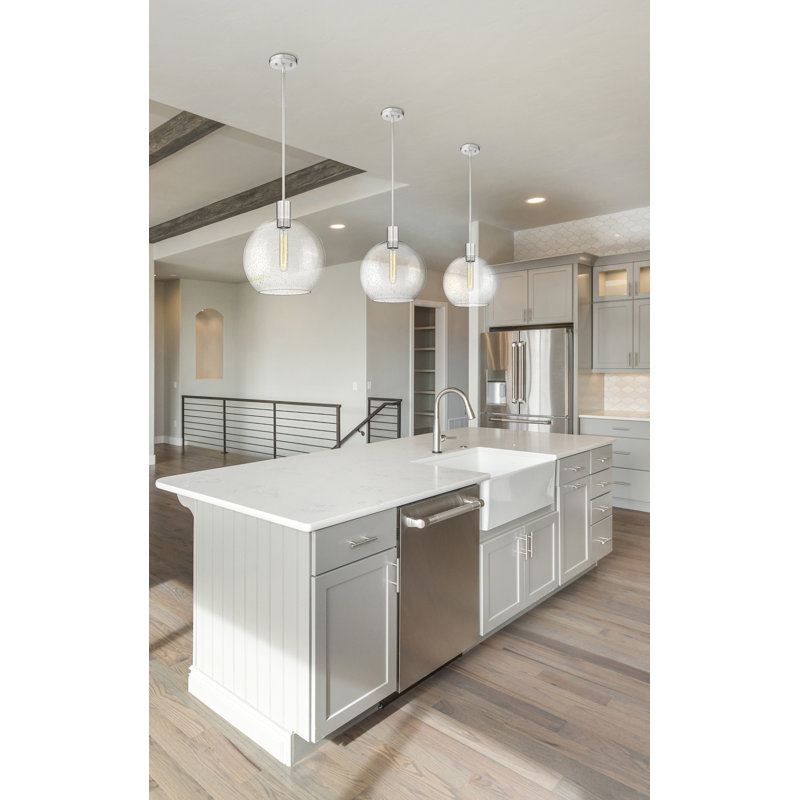 Luminaire suspendu 1 lumière Margo, Nickel brossé