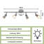 LED Ceiling Spotlight Swiveling GU10 4 Flame Ceiling Spots Industrial Living Room-1014312749