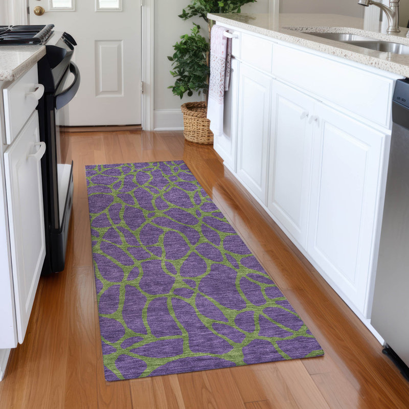 Premium Machine Washable Guada AMF1023 Geometric Rug, Runner 2'3" x 7'6"