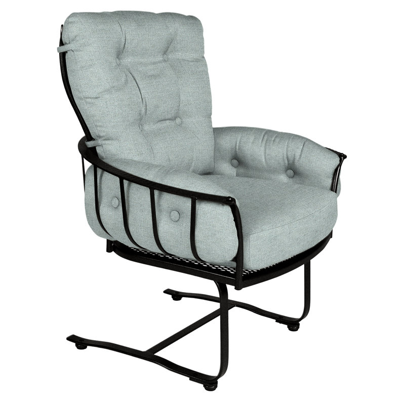Monterra Outdoor Lounge Chair, Carbon Black, Cast Lagoon