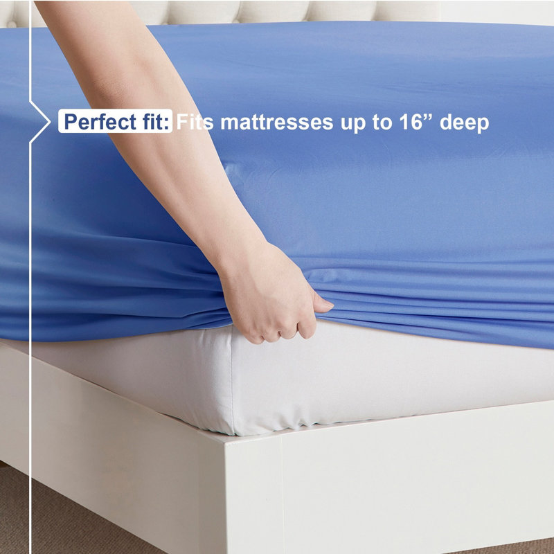 Microfiber Sheet Set, Calm Blue, King
