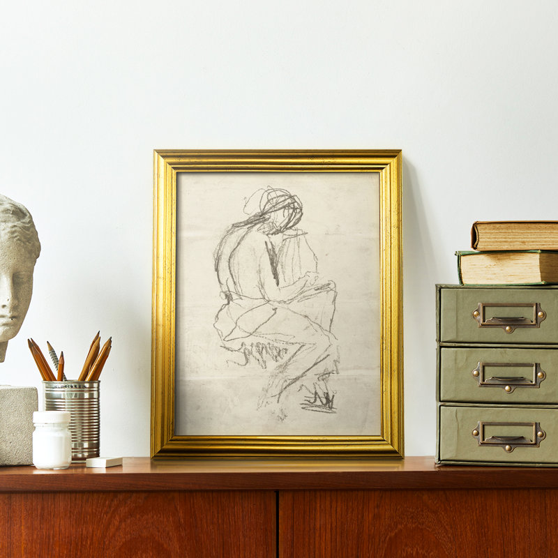 "Croquis rétro CVI" sur papier, H 30 po x l 20 po