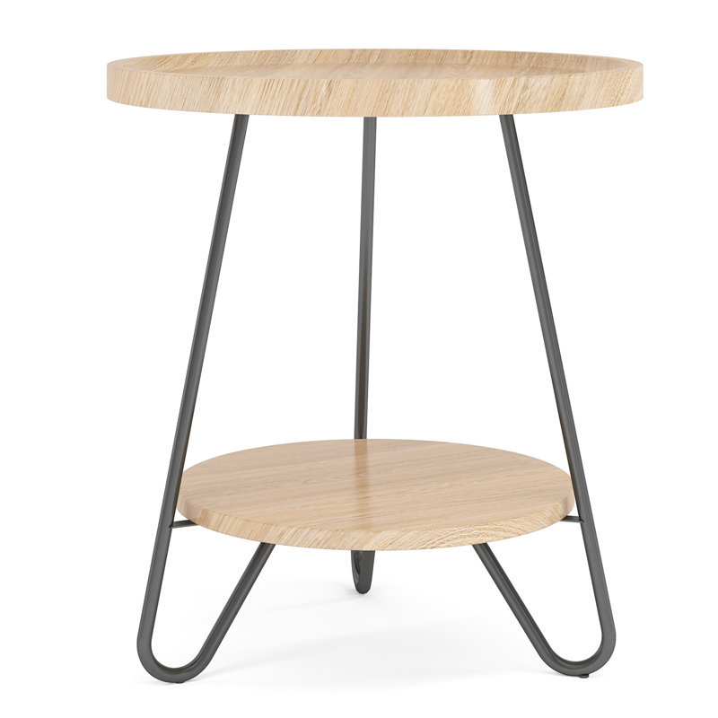 Petite table basse avec table de bout et table d'appoint, Chêne