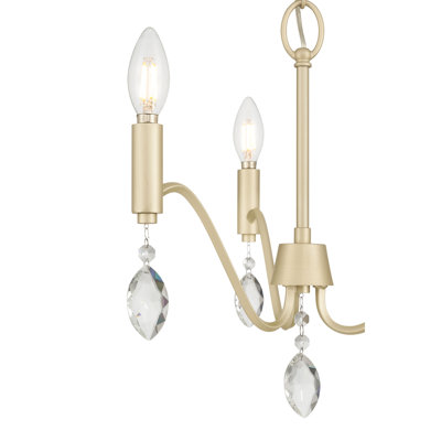 17.25" Wide 3-Light Chandelier