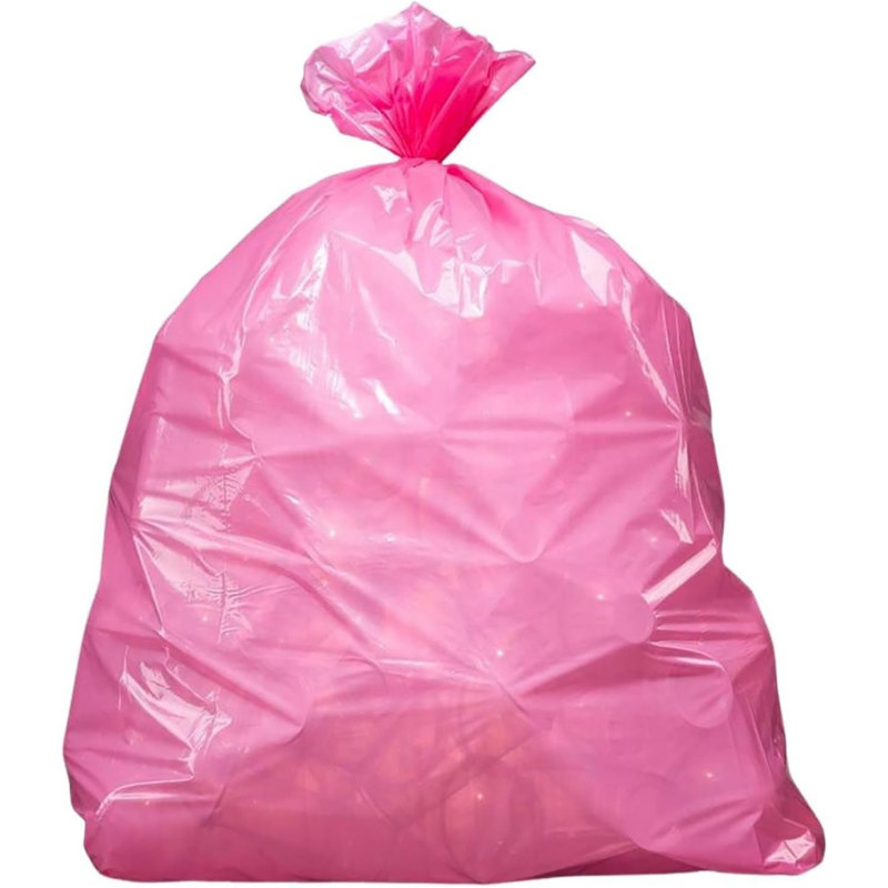 32-33 Gallon Trash Bags ¦ 1.5 Mil ¦ Pink Garbage Can Liners ¦ 33’” X 39” (100 Count)