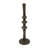 Set of 2 Sculptural Black Iron Candle Holder, S: 3.9x3.9x13.8" L:3.5x3.5x11.2"