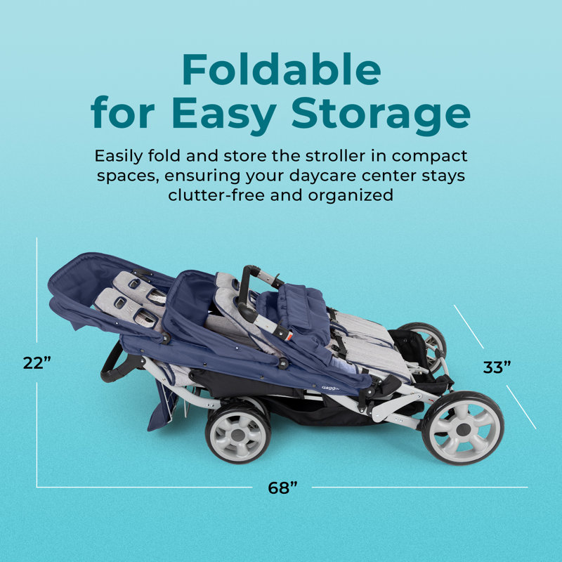 Gaggle Jamboree Multi-Child Stroller, Navy Blue