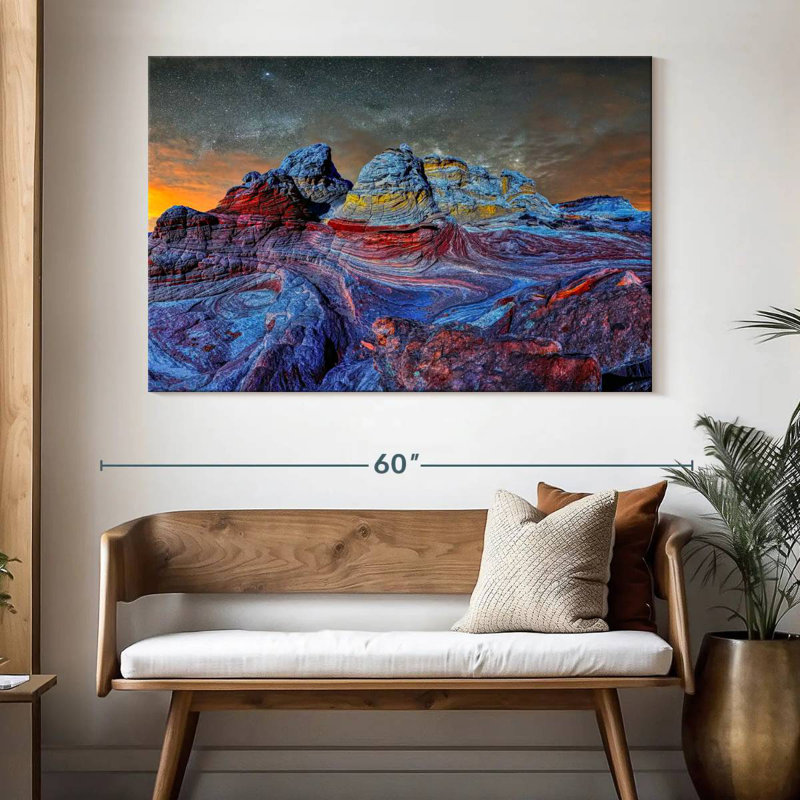 Alvord, crépuscule profond, poche blanche, Arizona, H 34 po x l 51 po
