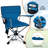 360° Swivel Camping Chair Portable Foldable Chair , With Mesh Cup Holder And Storage Pockets