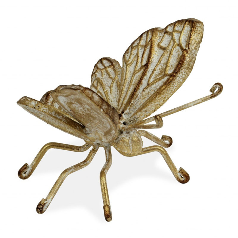 Sculpture papillon Roff, Or