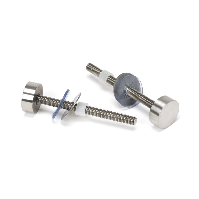 SS (316) 1.2m T Bar Handle Bolt Fix 32mm Ø, Satin Nickel