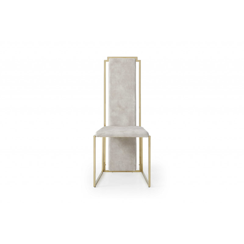 Chaise d'appoint rembourrée grise