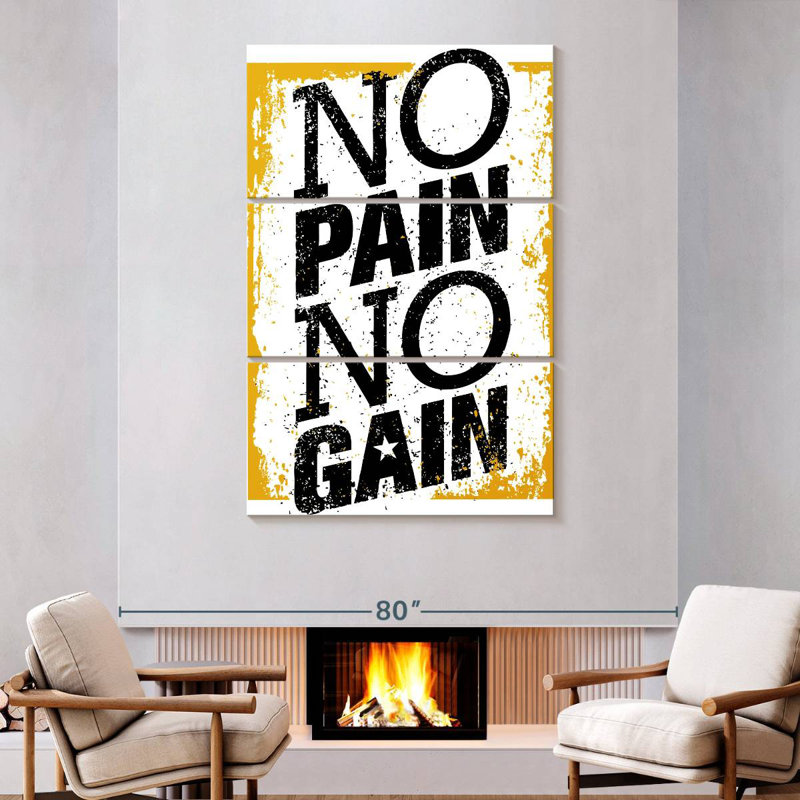 No Pain No Gain Grunge, H 74 po x l 48 po