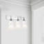 Applique murale 24 po en nickel poli pour le salon, le couloir, la salle à manger - 3 lumières E26 - Compatible avec DEL-73196595