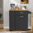 Rolling Kitchen Island with Pull-Out Trash Bin Cabinet,Kitchen Storage Cart On Wheels with 3 Tier Spice Rack,1 Drawer Bamboo Countertop,for Small Space-1155460880