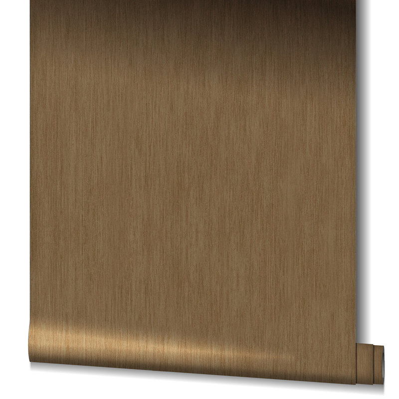 Evelina 10.05m x 70cm Textured Wallpaper Roll, Gold