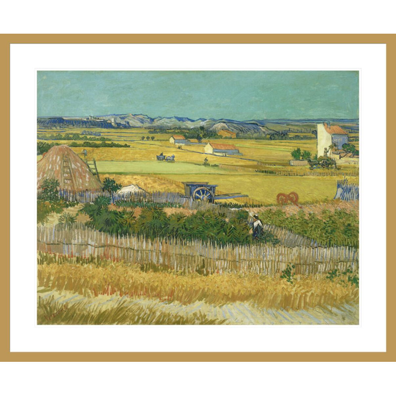 «The Harvest» par Vincent van Gogh, impression giclée encadrée, H 33,5 po x l 40,42 po