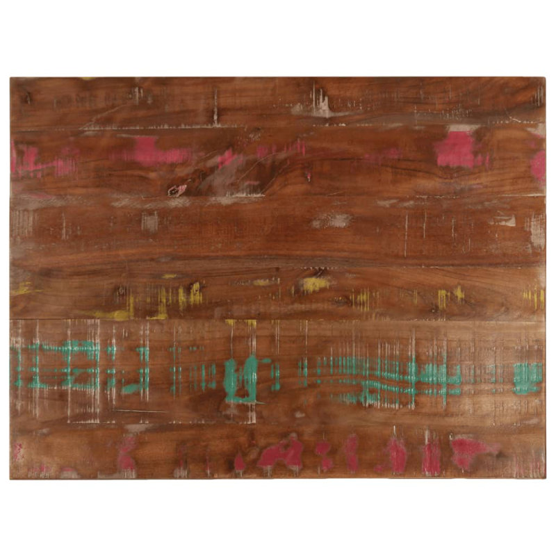 Rechteckig Altholz Massiv Solid Wood Table Top, Walnut, 2.5cm H x 80cm W x 50cm D