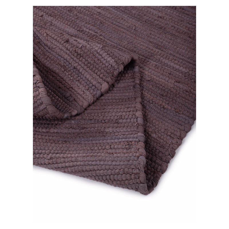 Chindi Uni Solid Colour Hand Crafted Hand Braided Mauve Area Rug, Rectangle 140 x 200cm
