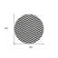 Tapis rond noir et ivoire lavable 8 po