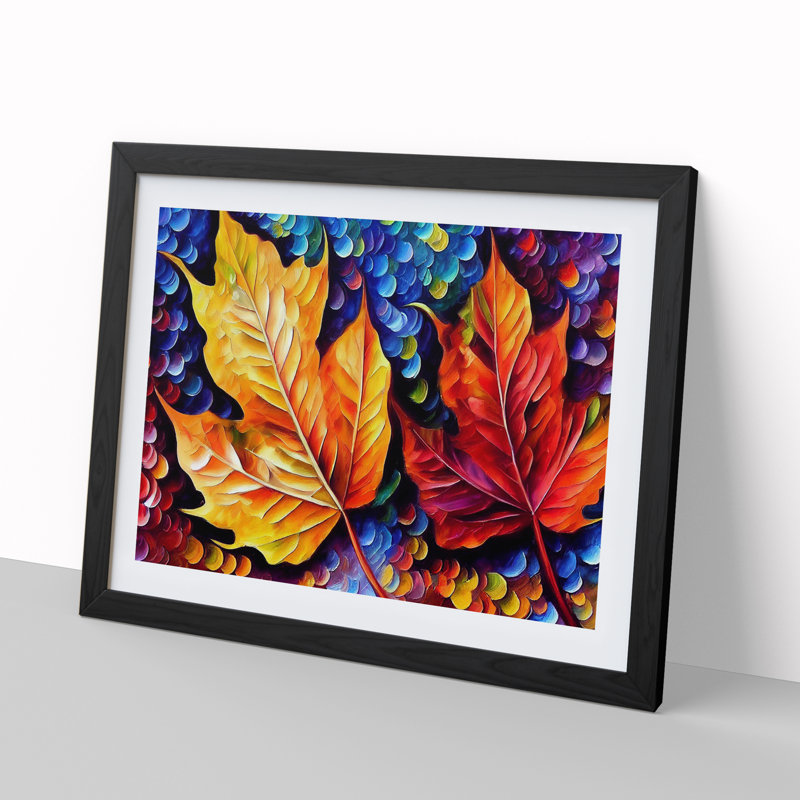 Glimmering Leaf Vol.1 - Framed Print, 34cm H x 46cm W x 2cm D, Black