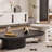 Combinaison meuble télé de style crème avec table basse