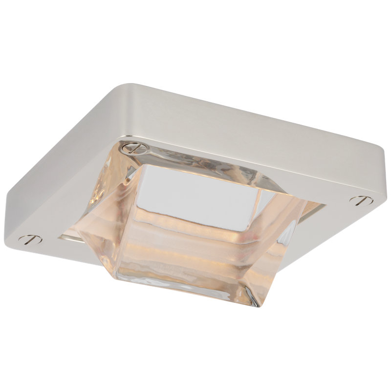 Rolland 1 - Light LED Flush Mount, Polished Nickel