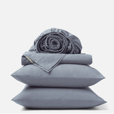 Organic Crinkled Percale Sheet Set