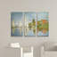 "Chapelton at Argenteuil" par Claude Monet, ensemble de 3 toiles tendues-1412258643