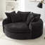 Fauteuil d'appoint rembourré en tissu chenille-83301239