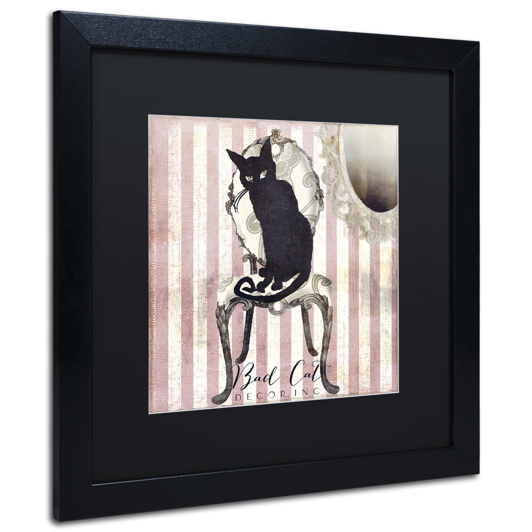 Color Bakery " Bad Cat I " Trademark Fine Art Mat 