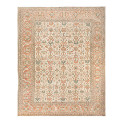 One-of-a-Kind 7' 10" X 10' 1" 2010s Wool Area Rug in Ivory