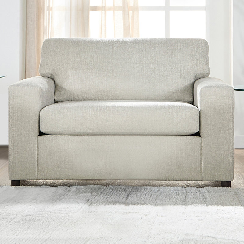Calian Accent Chair and a Half, Chiffon Natural Polyester