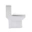 Toilette monobloc en céramique pour salle de bain, 12 po à chasse brute, 1,1 / 1,6 GPF, double chasse avec siège à fermeture en douceur, double chasse puissante CARTE 800G