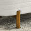 Banc de rangement moderne ovale rembourré