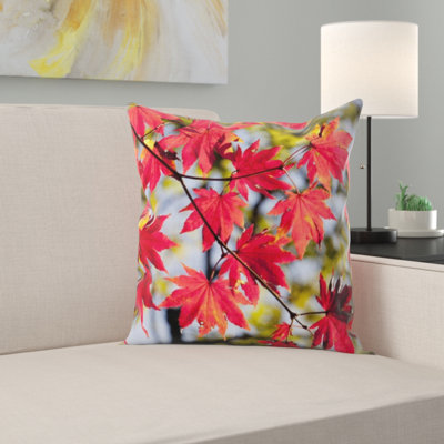 Floral Microsuede Throw Pillow